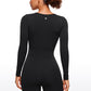 Butterluxe Long Sleeve Scoop Neck Athletic Rompers 4''