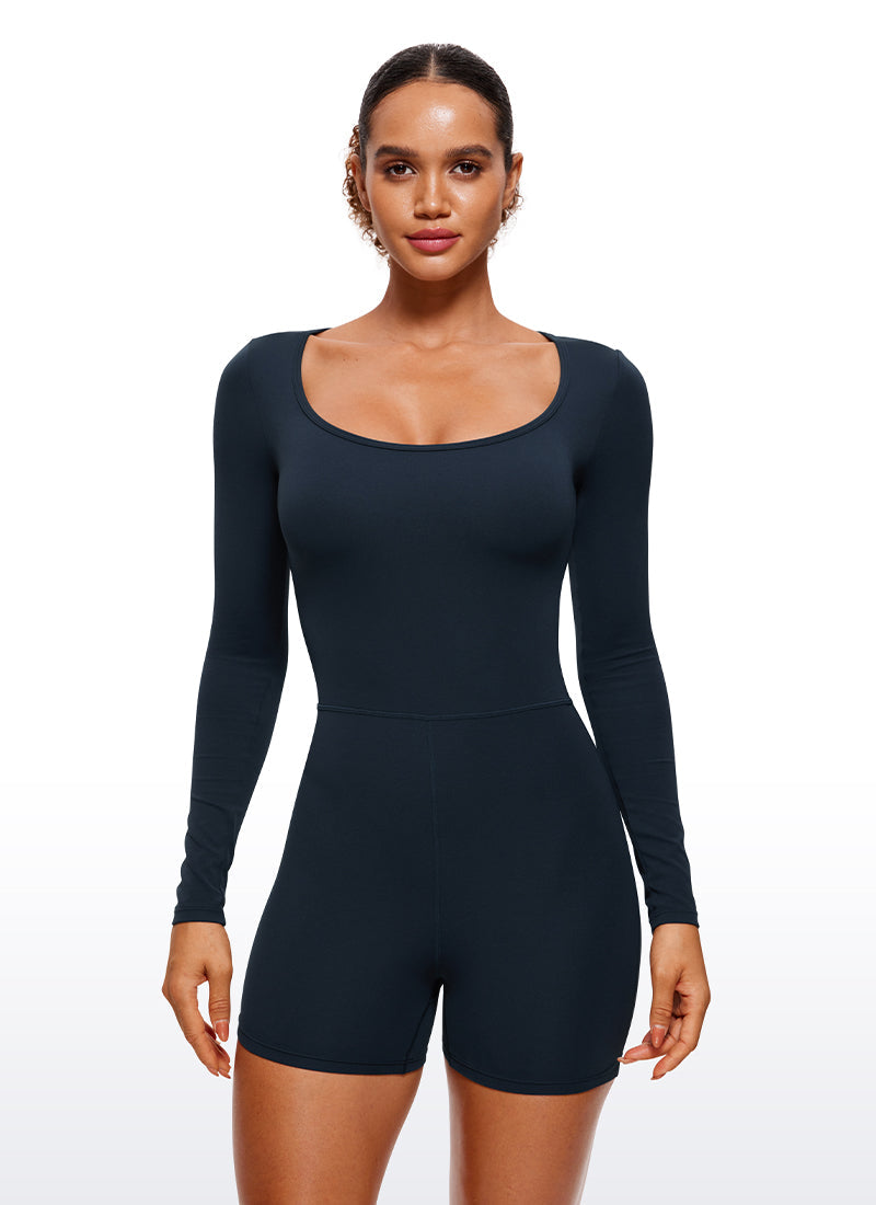 UltraSoft Scoop Neck Long Sleeve Romper