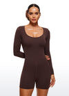 UltraSoft Scoop Neck Long Sleeve Romper