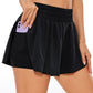 Feathery-Fit Soft High Waisted 2 in 1 Flowy Shorts 3''