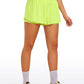 Feathery-Fit Soft High Waisted 2 in 1 Flowy Shorts 3''