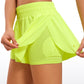 Feathery-Fit Soft High Waisted 2 in 1 Flowy Shorts 3''