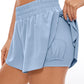 Feathery-Fit Soft High Waisted 2 in 1 Flowy Shorts 3''