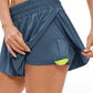 Feathery-Fit Soft High Waisted 2 in 1 Flowy Shorts 3''