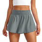 Feathery-Fit Soft High Waisted 2 in 1 Flowy Shorts 3''