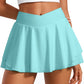 Feathery-Fit Soft V Crossover Ruffle Layered Tennis Skirts 13''