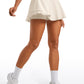 Feathery-Fit Soft V Crossover Ruffle Layered Tennis Skirts 13''