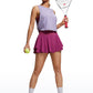 Feathery-Fit Soft V Crossover Ruffle Layered Tennis Skirts 13''