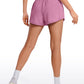 Feathery-Fit Soft High Rise Mesh Liner Shorts with Zip Pocket  2.5''