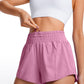 Feathery-Fit Soft High Rise Mesh Liner Shorts with Zip Pocket  2.5''