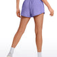 Feathery-Fit Soft High Rise Mesh Liner Shorts with Zip Pocket  2.5''