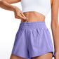 Feathery-Fit Soft High Rise Mesh Liner Shorts with Zip Pocket  2.5''