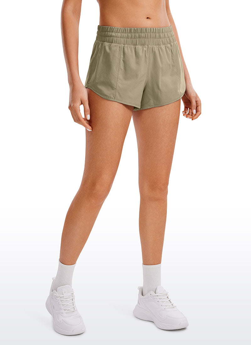 Feathery-Fit Soft Low Rise Mesh Liner Shorts with Zip Pocket 2.5''