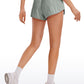 Feathery-Fit Soft Low Rise Mesh Liner Shorts with Zip Pocket 2.5''