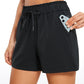 Stretch High-Rise Drawstring Shorts with Pockets 2.5"