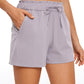 Stretch High-Rise Drawstring Shorts with Pockets 2.5"