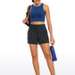 Stretch High-Rise Drawstring Shorts with Pockets 2.5"