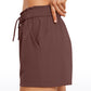 Stretch High-Rise Drawstring Shorts with Pockets 2.5"