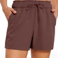 Stretch High-Rise Drawstring Shorts with Pockets 2.5"