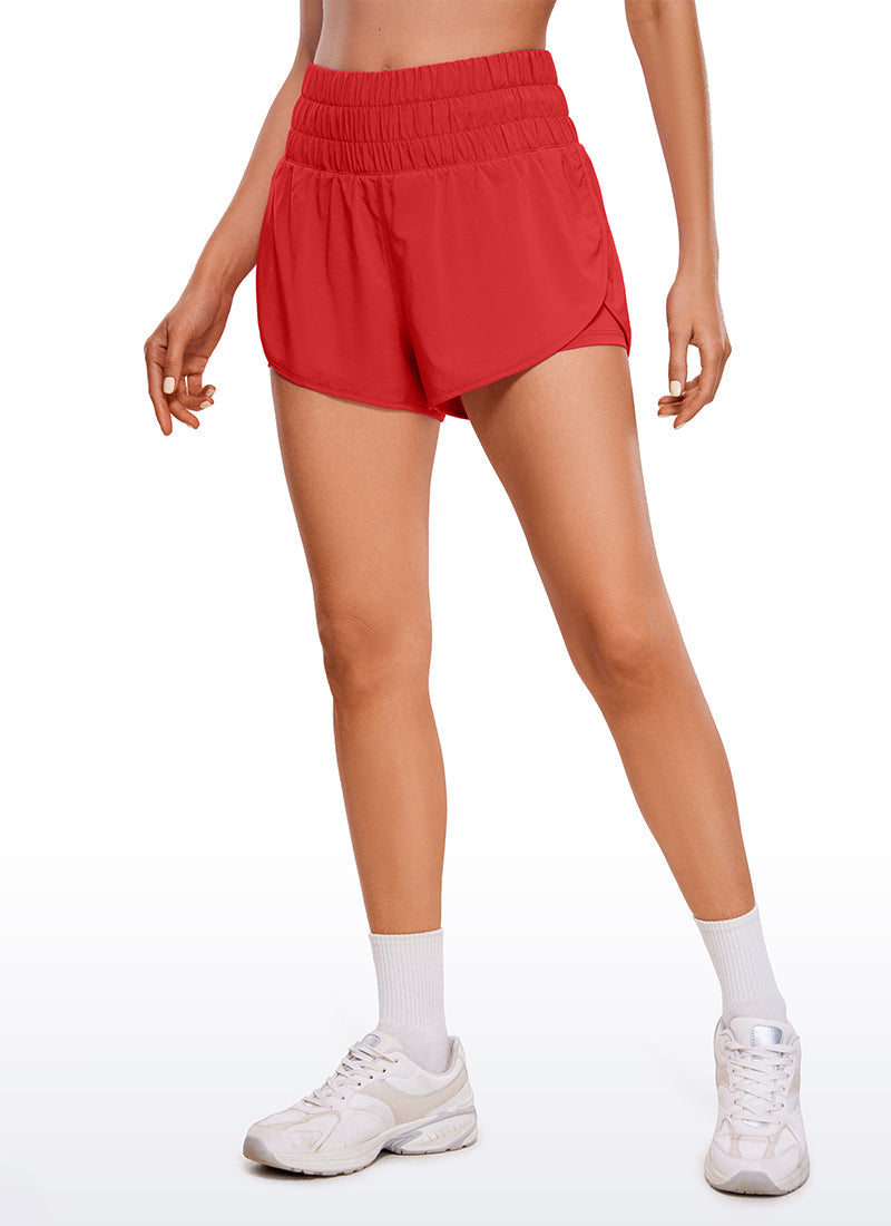 Feathery-Fit Soft High-Rise 2 in 1 Shorts 3''