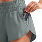 Feathery-Fit Soft Super High Waisted Dolphin Shorts Pocket 3''