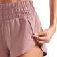 Feathery-Fit Soft Super High Waisted Dolphin Shorts Pocket 3''