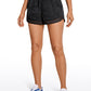 Feathery-Fit Mid-Rise Lined Shorts with Zip Pocket 3''