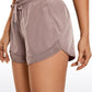 Feathery-Fit Mid-Rise Lined Shorts with Zip Pocket 3''