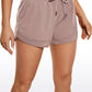 Feathery-Fit Mid-Rise Lined Shorts with Zip Pocket 3''