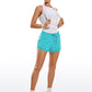 Feathery-Fit Mid-Rise Lined Shorts with Zip Pocket 3''