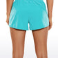 Feathery-Fit Mid-Rise Lined Shorts with Zip Pocket 3''