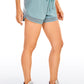 Feathery-Fit Mid-Rise Lined Shorts with Zip Pocket 3''