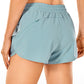 Feathery-Fit Mid-Rise Lined Shorts with Zip Pocket 3''