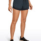 Feathery-Fit Mid-Rise Lined Shorts with Zip Pocket 3''