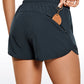 Feathery-Fit Mid-Rise Lined Shorts with Zip Pocket 3''