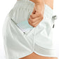 Feathery-Fit Mid-Rise Lined Shorts with Zip Pocket 3''