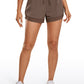 Feathery-Fit Mid-Rise Lined Shorts with Zip Pocket 3''