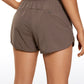 Feathery-Fit Mid-Rise Lined Shorts with Zip Pocket 3''