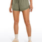 Feathery-Fit Mid-Rise Lined Shorts with Zip Pocket 3''