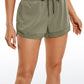 Feathery-Fit Mid-Rise Lined Shorts with Zip Pocket 3''