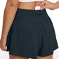 Feathery-Fit Soft 2 in 1 Flowy High Waisted Shorts - V Cross Waist