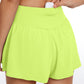 Feathery-Fit Soft 2 in 1 Flowy High Waisted Shorts - V Cross Waist