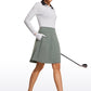 UPF 50+ High Rise Knee Length Tennis Skirts 20''