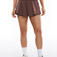 Feathery-Fit Soft High Waisted 2 in 1 Flowy Shorts with Zip Pockets