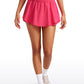 Feathery-Fit Soft High Waisted 2 in 1 Flowy Shorts with Zip Pockets