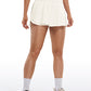 Feathery-Fit Soft High Waisted 2 in 1 Flowy Shorts with Zip Pockets