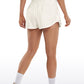 Feathery-Fit Soft High Waisted 2 in 1 Flowy Shorts with Zip Pockets