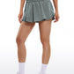 Feathery-Fit Soft High Waisted 2 in 1 Flowy Shorts with Zip Pockets