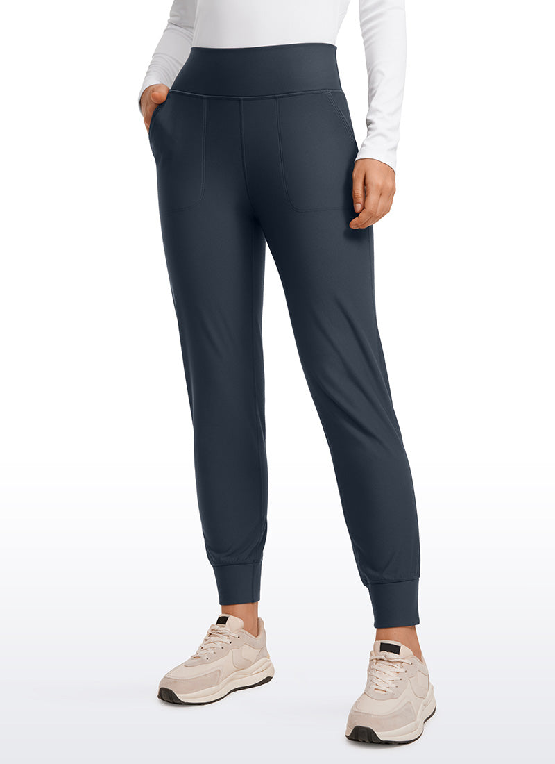 Fleece Lined Soft Workout Joggers with Pockets 27.5"