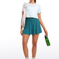 Feathery-Fit Soft High Waisted Flowy Tennis Skirt with Pockets 16''